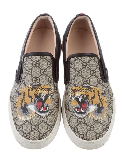 tiger gucci shoes|Gucci tiger slip on.